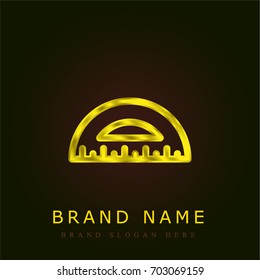 Protractor golden metallic logo