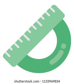 Protractor grid for measuring degrees, measure angle icon 