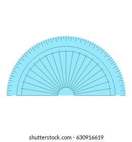 Protractor icon. Cartoon illustration of protractor vector icon for web
