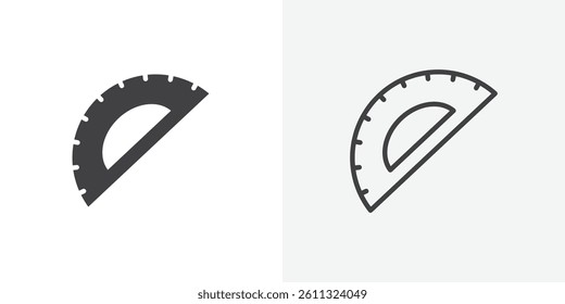Protractor icon collection. vector illustration set