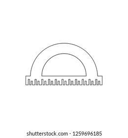 Protractor icon. Element of measuring elements for mobile concept and web apps icon. Thin line icon for website design and development, app development