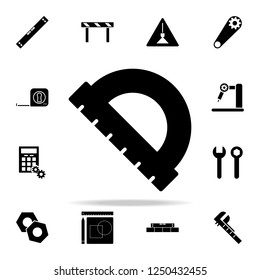 protractor icon. Engineering icons universal set for web and mobile