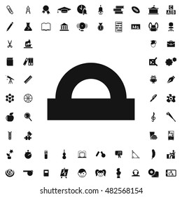 Protractor icon illustration isolated vector sign symbol