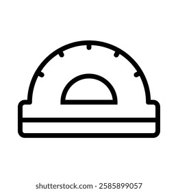 Protractor icon illustration in line style. Perfect for website mobile app presentation. Suitable for any user interface and user experience