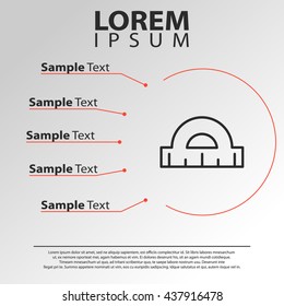 protractor icon. protractor infographics template