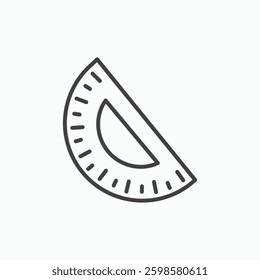 Protractor icon isolated on white background