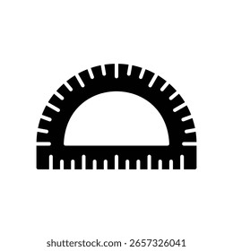 Protractor icon for learning to measure angles at school
