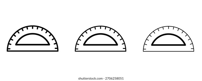 Protractor icon linear style sign for mobile concept and web design.