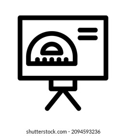 protractor icon or logo isolated sign symbol vector illustration - high quality black style vector icons
