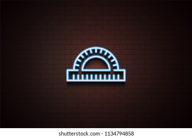 protractor icon in Neon 