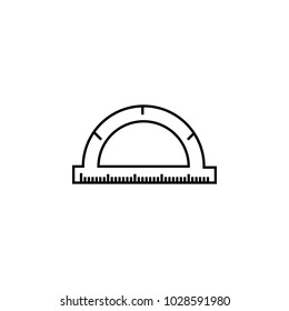 protractor icon on white background