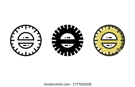 Profilsymbol. Mit Umriss-, Glyph- und voller Umrissstil
