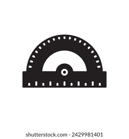 Protractor icon. Ruler flat sign design. Protractor symbol pictogram. UX UI icon