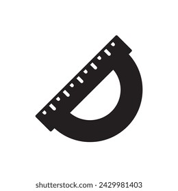Protractor icon. Ruler flat sign design. Protractor symbol pictogram. UX UI icon