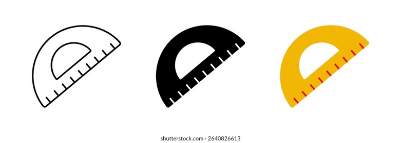 protractor icon set. modern design isolated on white background