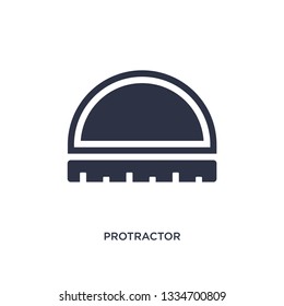 protractor icon. Simple element illustration from measurement concept. protractor editable symbol design on white background. Can be use for web and mobile.
