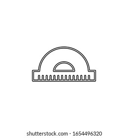 protractor icon. Simple thin line, outline vector of web icons for ui and ux, website or mobile application