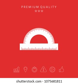 Protractor icon symbol