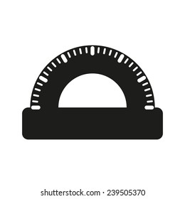 The protractor icon. Protractor symbol. Flat. Vector illustration