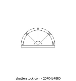 protractor icon symbol sign vector