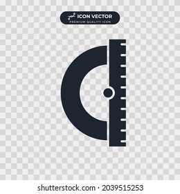plantilla de símbolo de icono del protractor para la colección de gráficos y de diseño web ilustración vectorial