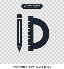 plantilla de símbolo de icono del protractor para la colección de gráficos y de diseño web ilustración vectorial