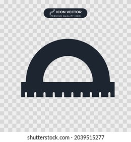 protractor icon symbol template for graphic and web design collection logo vector illustration