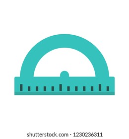 protractor icon in trendy flat design 