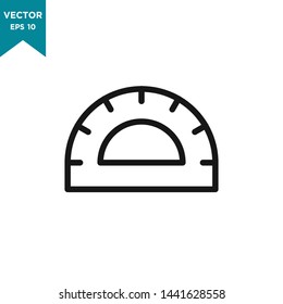 protractor icon in trendy flat design 