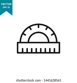 protractor icon in trendy flat design 