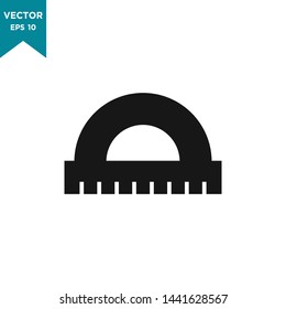 protractor icon in trendy flat design 