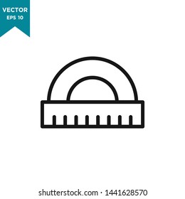 protractor icon in trendy flat design 