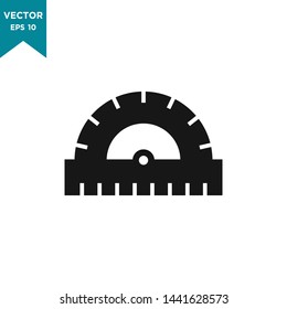 protractor icon in trendy flat design 