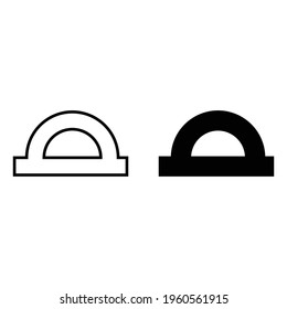 protractor icon in trendy flat design