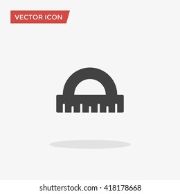 Protractor Icon in trendy flat style isolated on grey background. Vector illustration, EPS10.