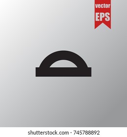 Protractor icon in trendy isolated on grey background.Vector illustration.
