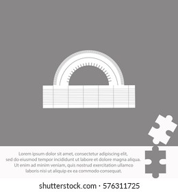 Protractor  icon Vector design.