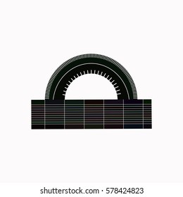 Protractor  icon. Vector design.