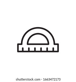 protractor icon vector design template