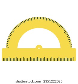 Protractor icon. Vector flat illustration