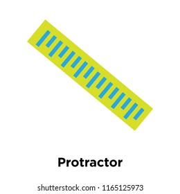 Protractor icon vector isolated on white background, Protractor transparent sign , colorful equipment symbols