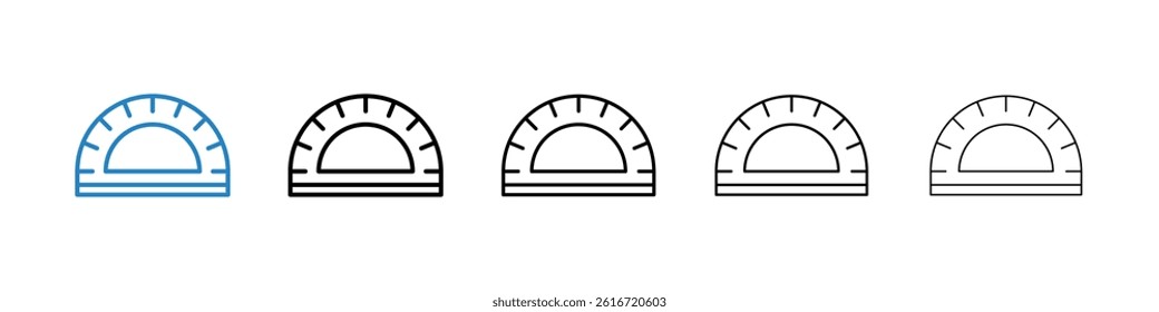 Protractor icons collection vectors for web ui
