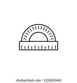 Protractor line icon. Protractor concept symbol. Simple element vector illustration.