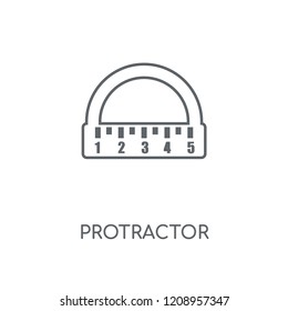 Protractor linear icon. Protractor concept stroke symbol design. Thin graphic elements vector illustration, outline pattern on a white background, eps 10.