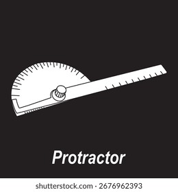 protractor, a measuring instrument used to measure degrees 