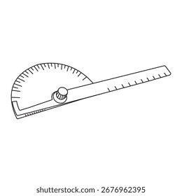 protractor, a measuring instrument used to measure degrees 