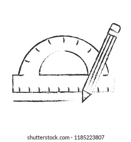 protractor pencil graphic design tools