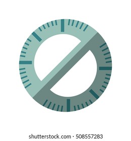 protractor rule isolated icon vector illustration design