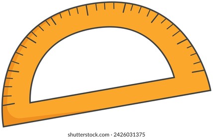 A Protractor Ruler Element Illustration