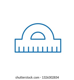 Protractor and ruler icon